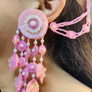 Handcrafted Pink elegant earrings