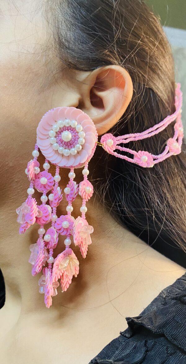 Handcrafted Pink elegant earrings